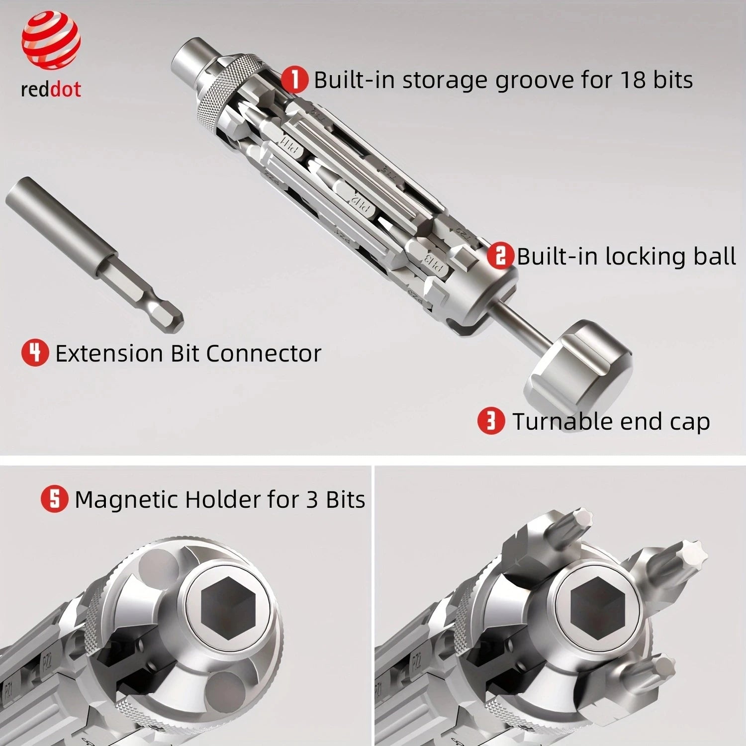 Multi-function Screwdriver Set Magnetic Phillips Torx Drill Bit with Power Settings