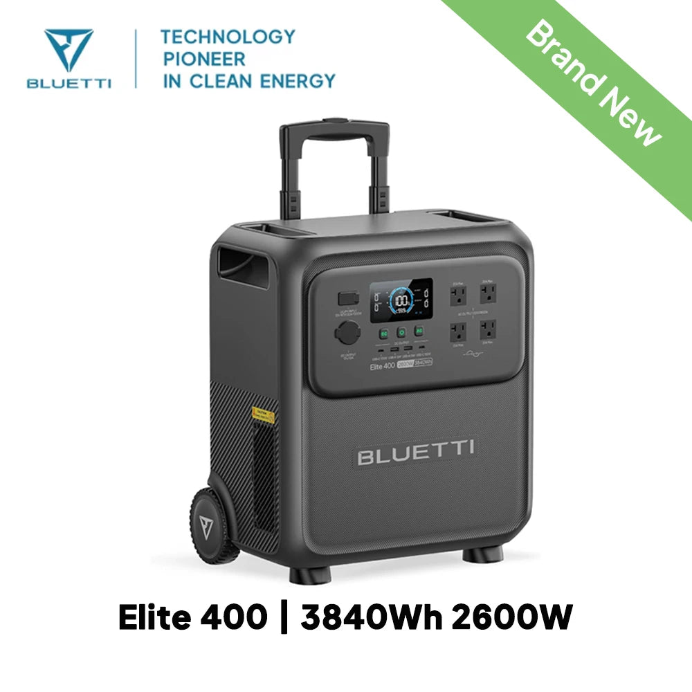 BLUETTI Elite 400 Portable Power Station | 3840Wh 2600W High Capacity Solar Generator