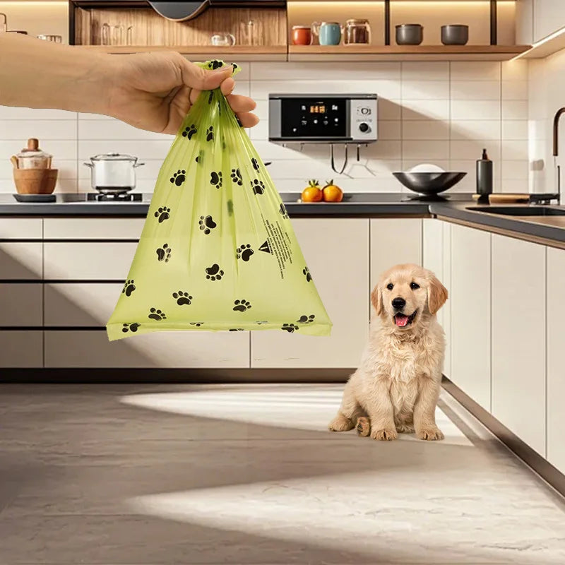 Eco-Friendly Pet Waste Bags - Scented, for Dogs & Cats, Poop Bag Dispenser Included