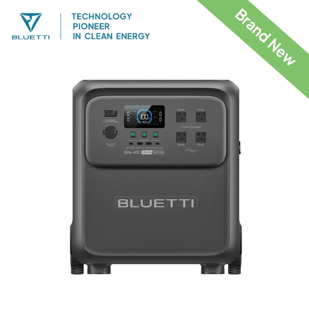 BLUETTI Elite 400 Portable Power Station | 3840Wh 2600W High Capacity Solar Generator