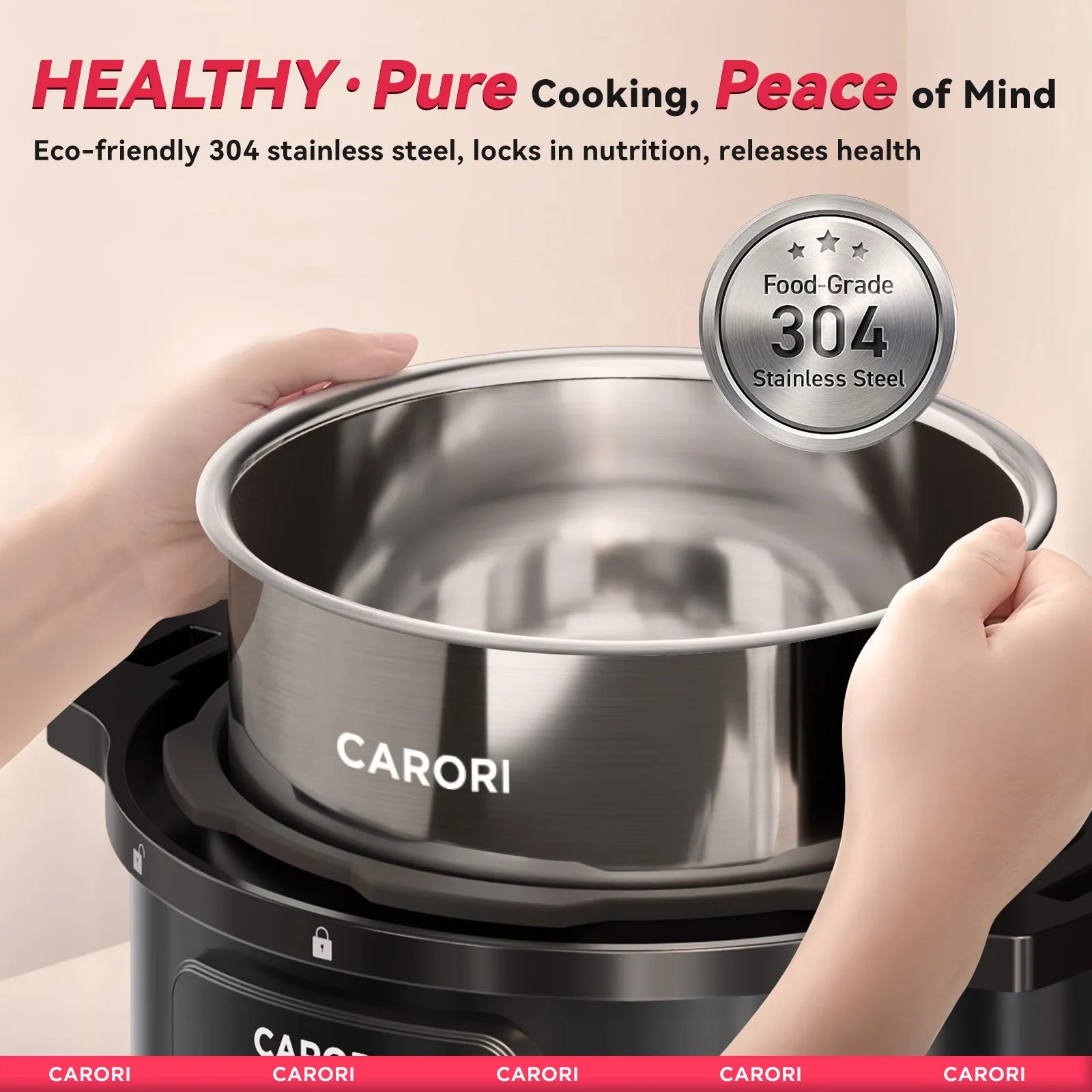 1200W 12-in-1 Electric Pressure Cooker 8Qt, Stainless Steel Pressure Cooker,