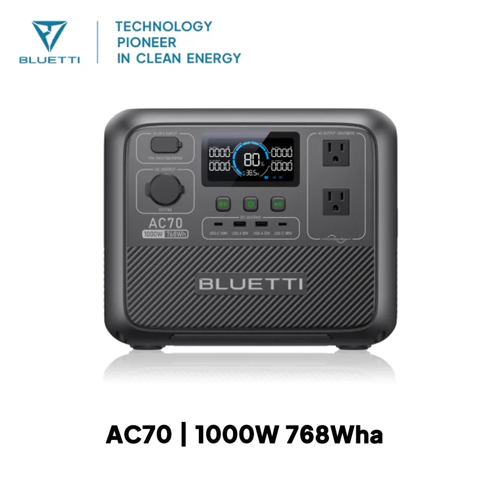 AC70 Portable Power Station | 1000W 768Wh, Solar Generator