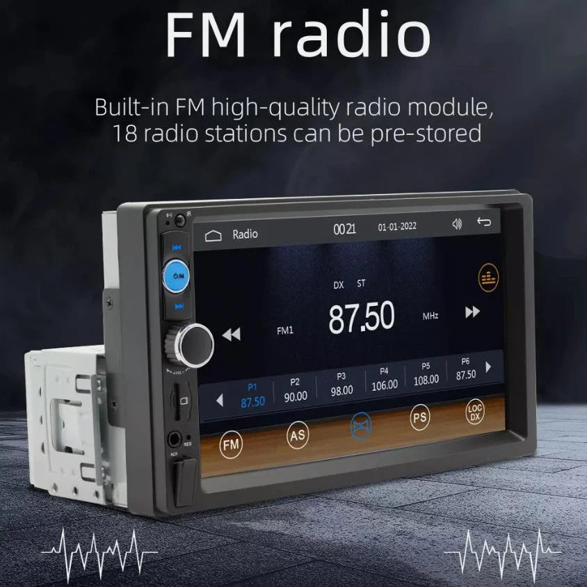 7inch Quality Single 10" Touch Screen Car Stereo Radio With Handle Remote Control Camera For Apple/Android CarPlay Bluetooth