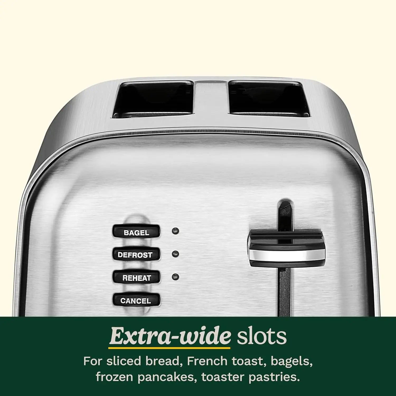Classic 2-Slice Metal Toaster with Brushed Stainless Steel