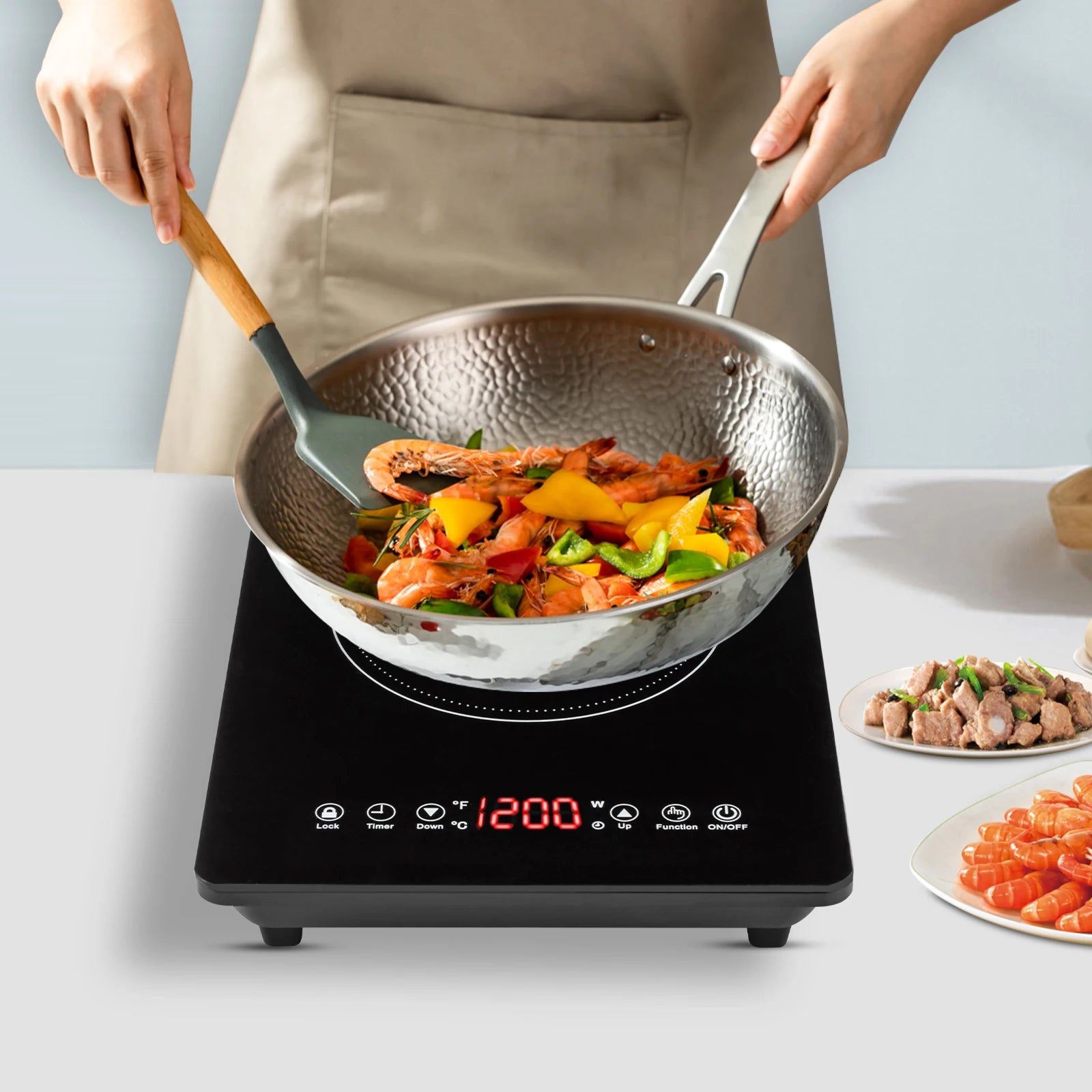 1800W Portable Induction Cooktop w/ Ultra Thin Body