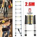 2.6M-5M Sturdy Aluminum Telescoping Extension Ladder 330lb Max Load