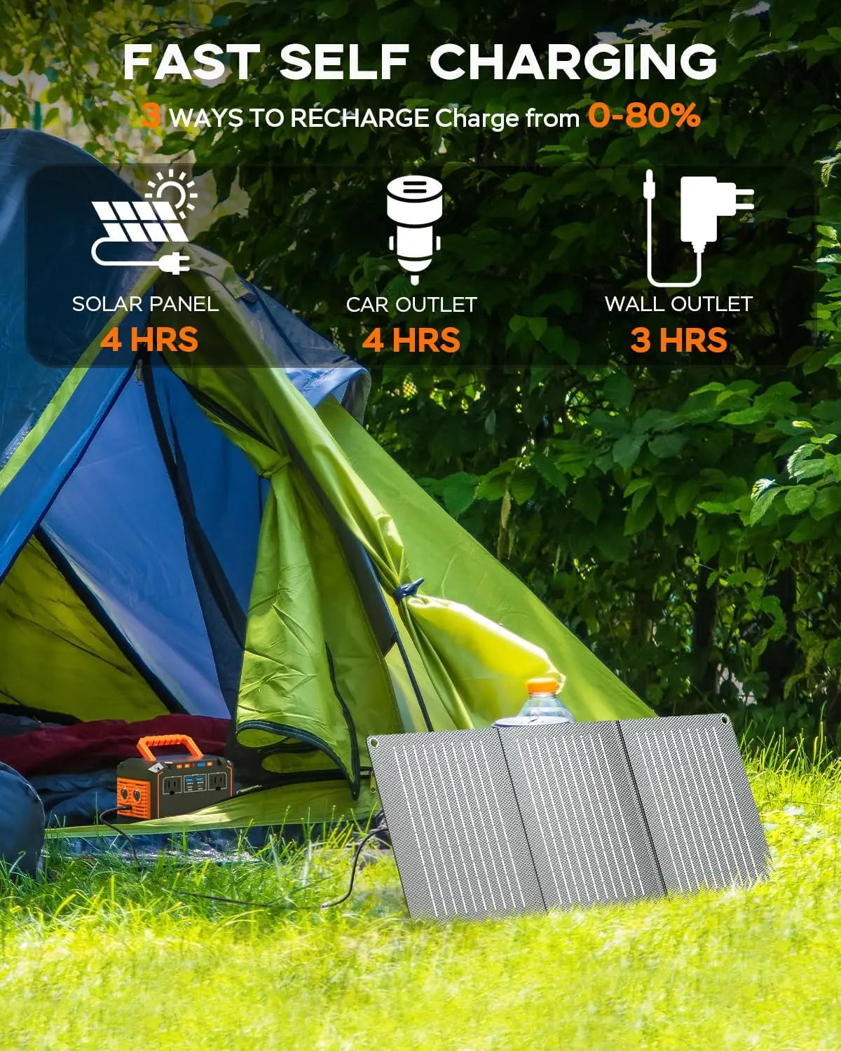 150W Peak Solar Generator with 30W Panel, 111Wh Portable Power Station