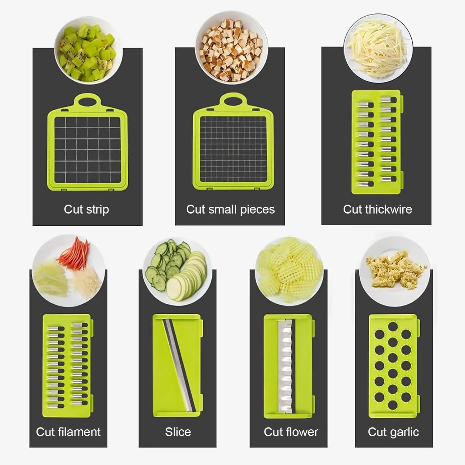 16 x 1 Kitchen professional chopper-type slicer, multifunctional food chopper, blade vegeble ctahopper, kitchen utensils