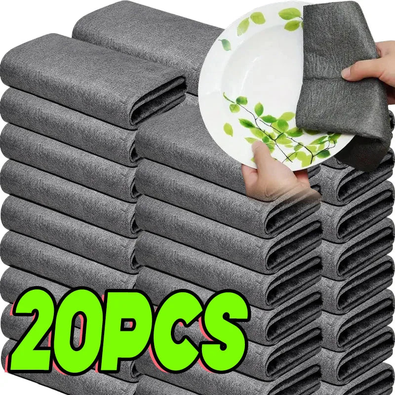1/20PCS  Reusable Microfiber Washing Rags