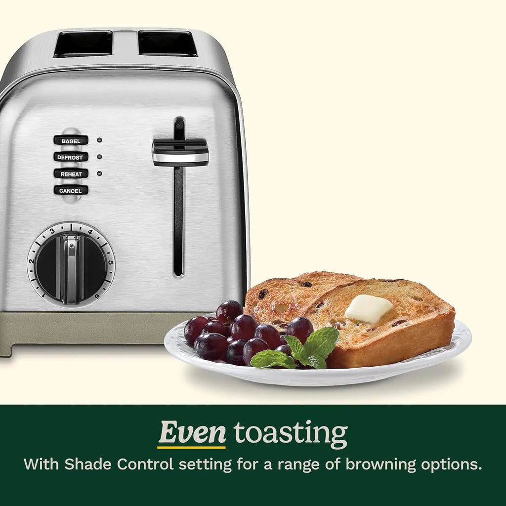 Classic 2-Slice Metal Toaster with Brushed Stainless Steel