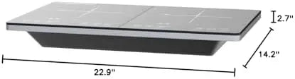 Double Induction Cooktop Induction 2 Burners, 1800W Sensor, drop in style