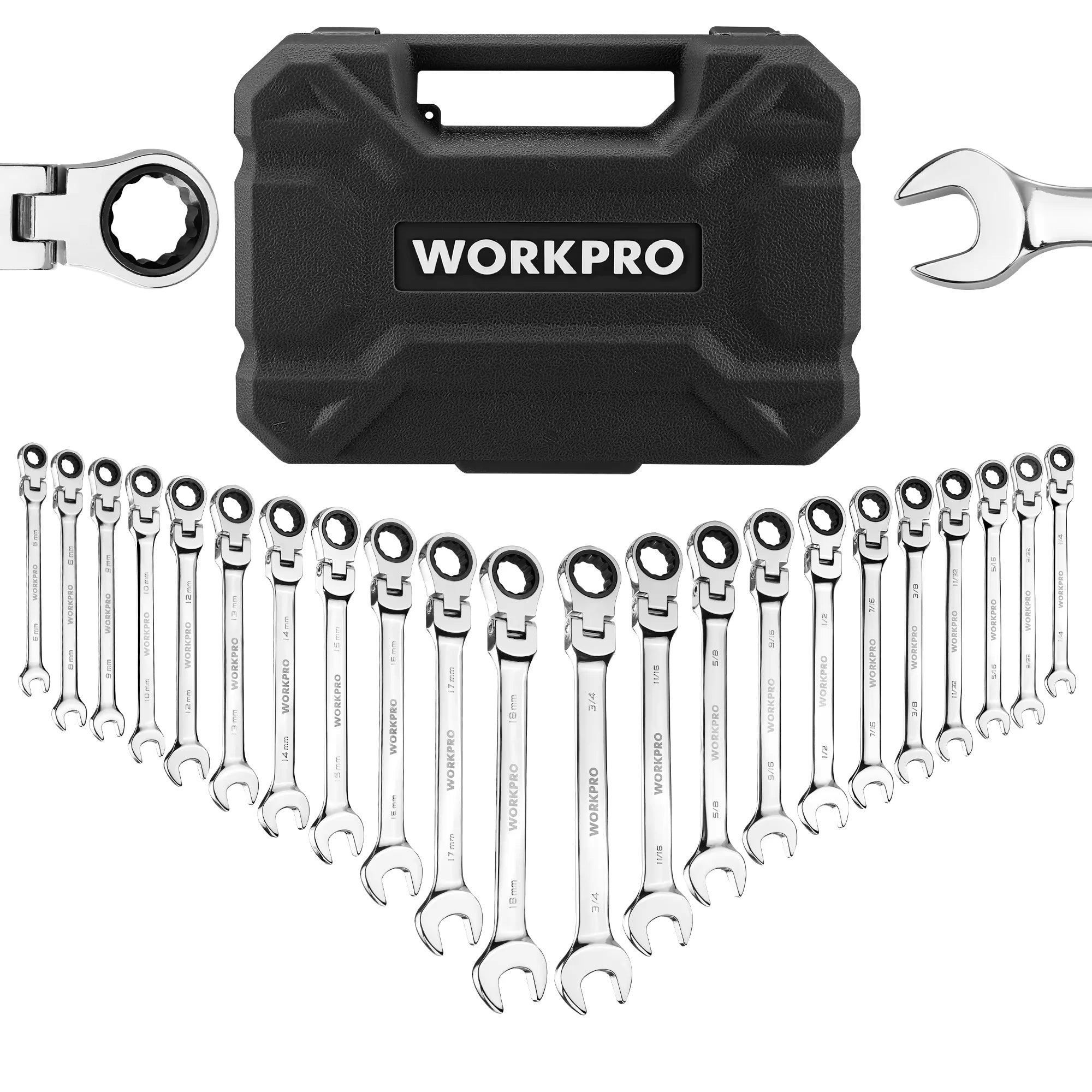 21pc Ratcheting Wrench Set  with Box ,