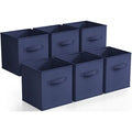 6 Foldable Storage Cubes  Fabric Baskets for Organizing 11 Inch Dual Handle