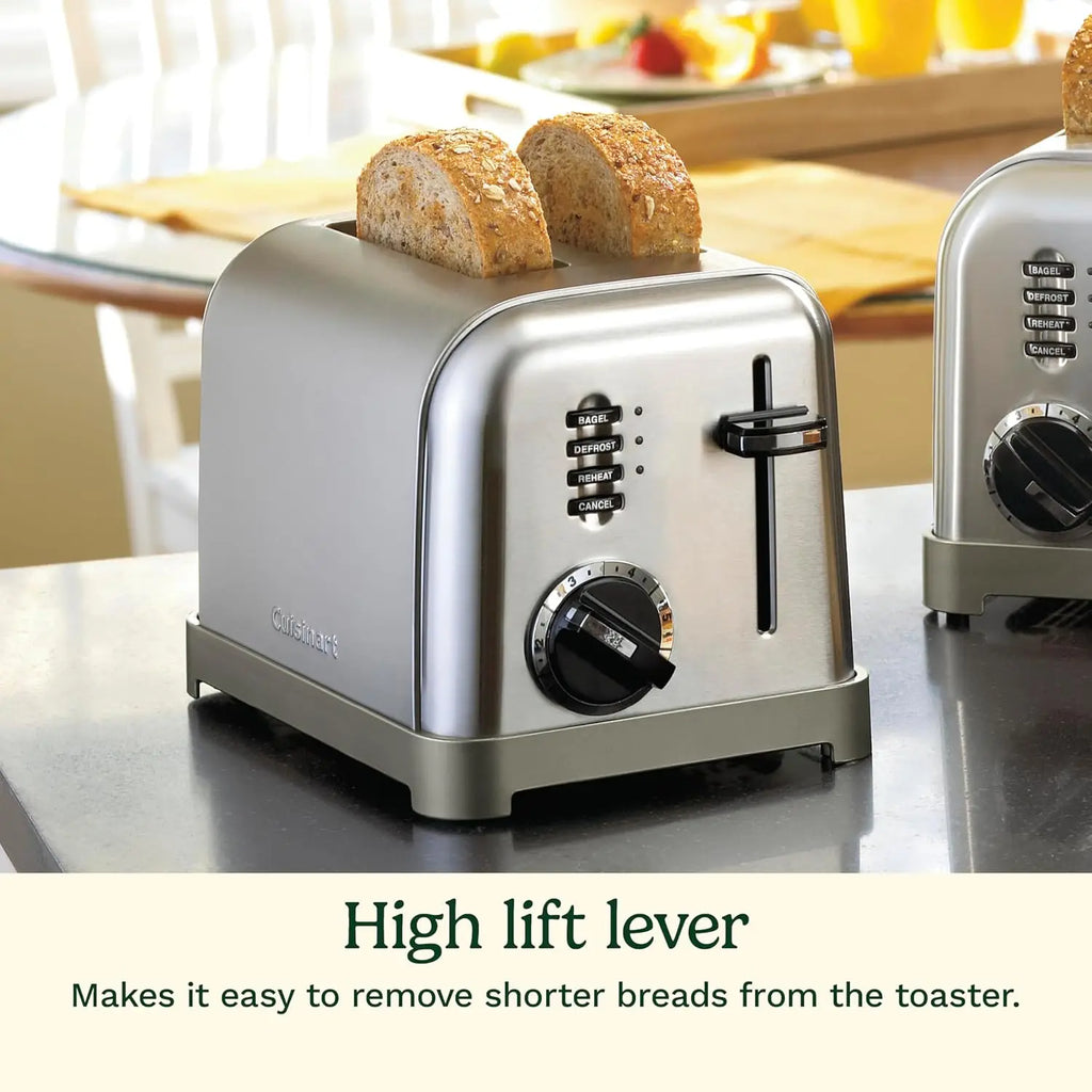 Classic 2-Slice Metal Toaster with Brushed Stainless Steel