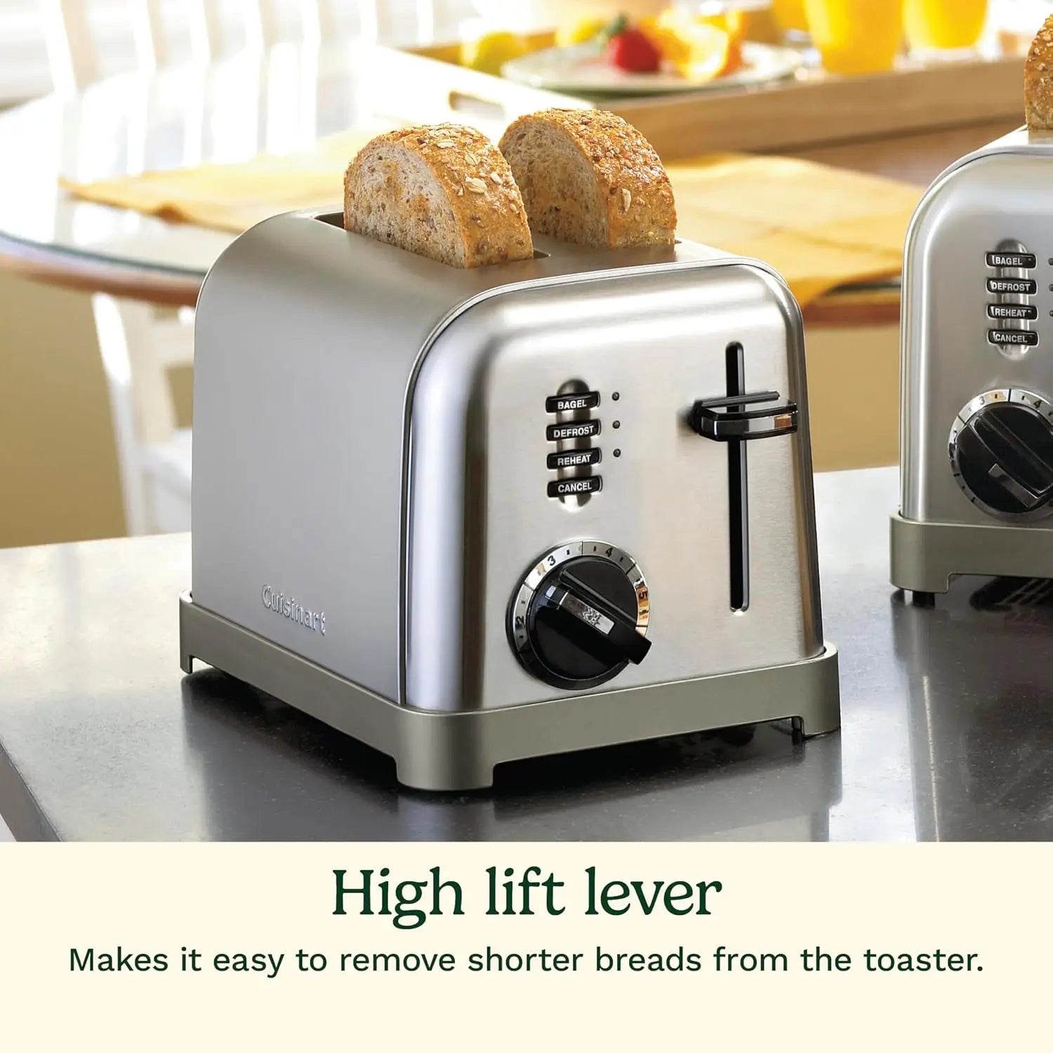 Classic 2-Slice Metal Toaster with Brushed Stainless Steel