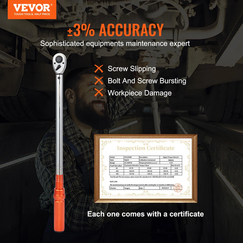 1/2" 1/4" 3/8" Mechanical Torque Wrench Set Precision Pointer l