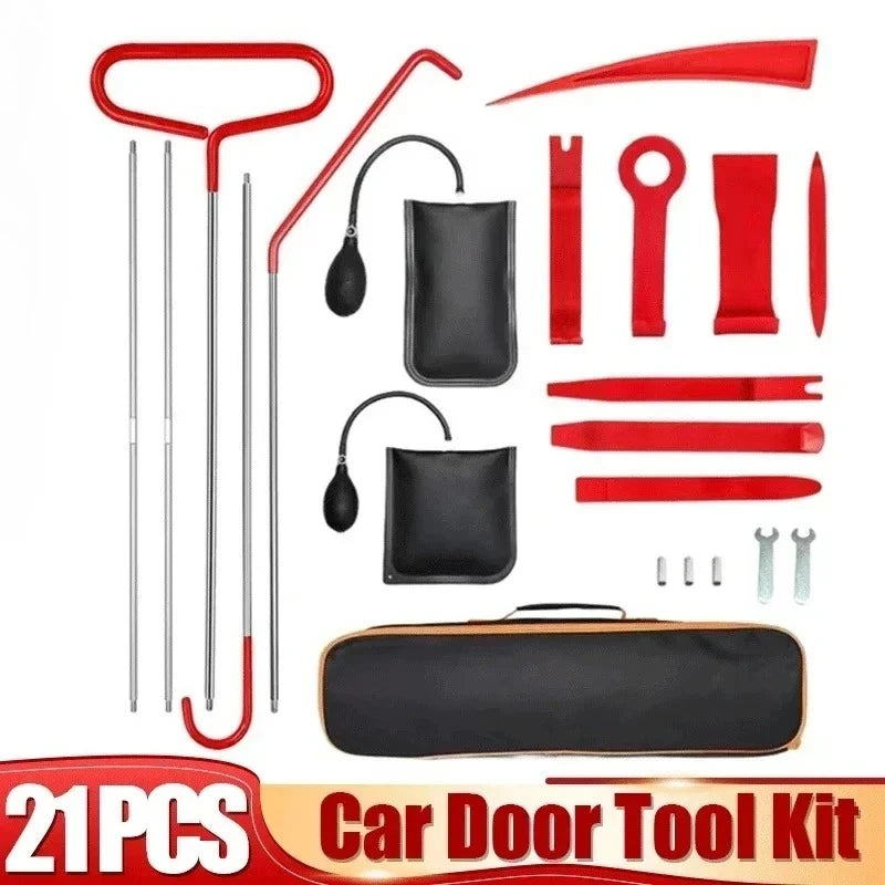 18Pc Car Window Door Emergency Open Key Lost Lock Out Unlock Air Wedge Bag Pump