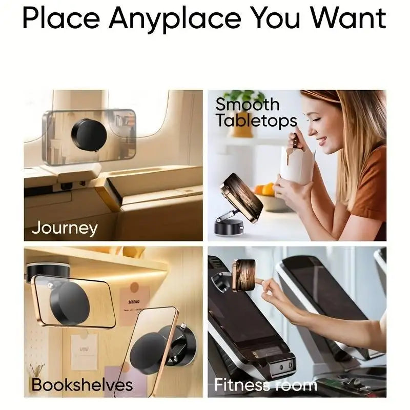 Car Magnetic Phone Holder Adjustable Rotating Suction Cup