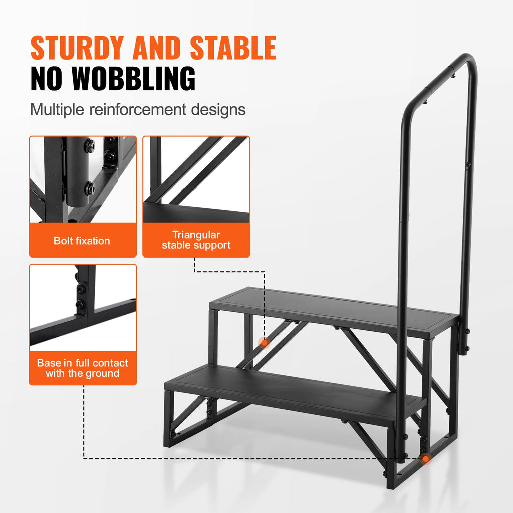 2-Step RV Stairs 440 LBS Load Capacity