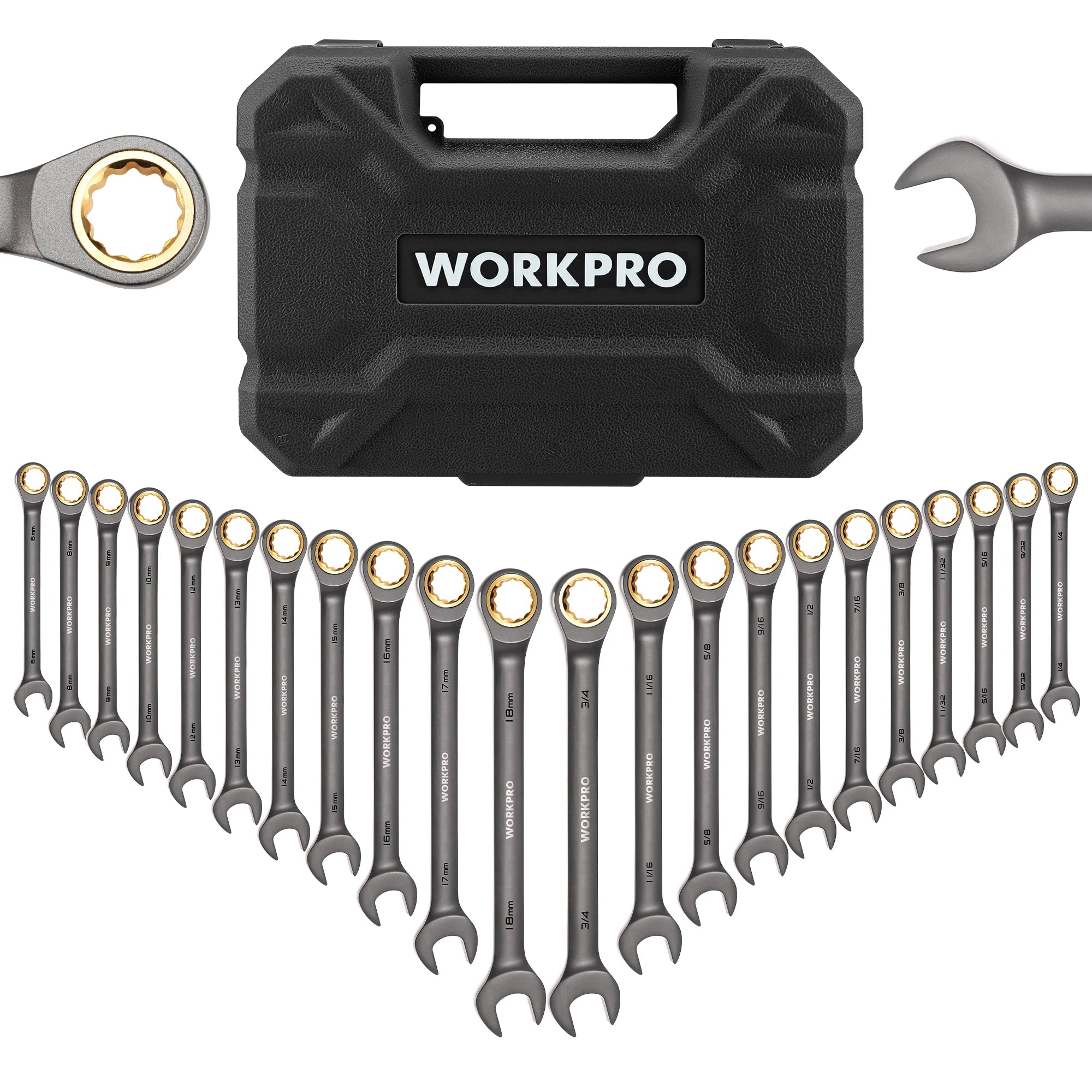 21pc Ratcheting Wrench Set  with Box ,