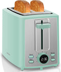 2 Slice Bread Toaster with LCD Display, 7 Shade Settings,