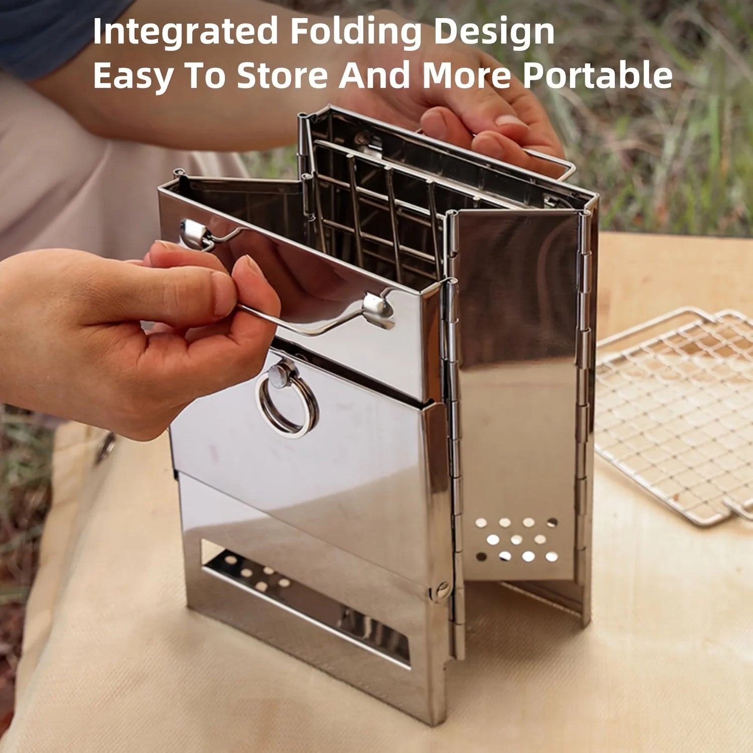 Portable Stainless Steel Firewood Stove Compact And Lightweight