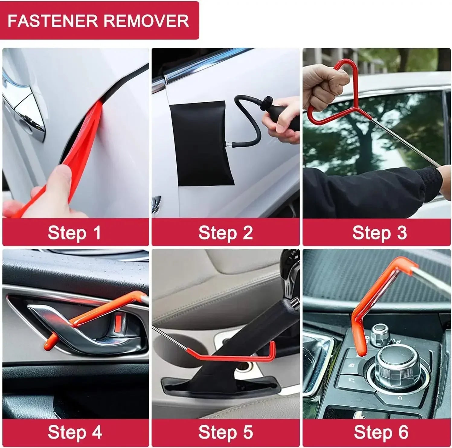 18Pc Car Window Door Emergency Open Key Lost Lock Out Unlock Air Wedge Bag Pump