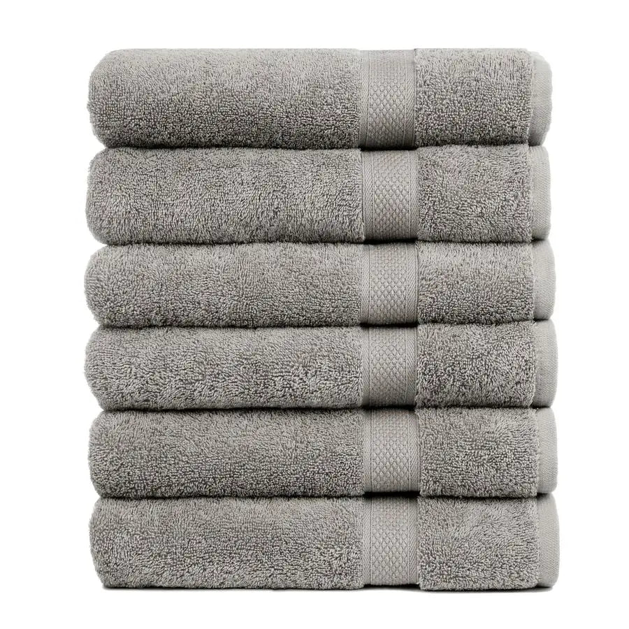 Home Bath Towels Set of 6 24 x 50 100% Cotton, Lightweight, Soft amp Highly Absorbent Luxury
