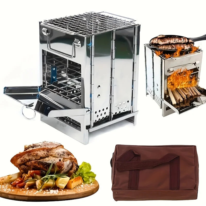 Portable Stainless Steel Firewood Stove Compact And Lightweight