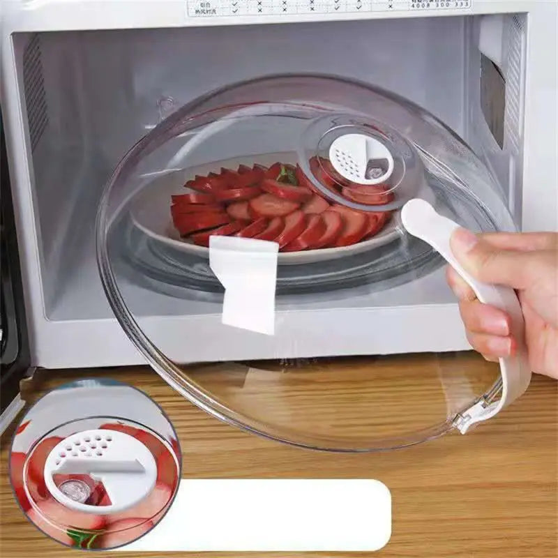 Microwave splash cover, household oven heating cover, handle,