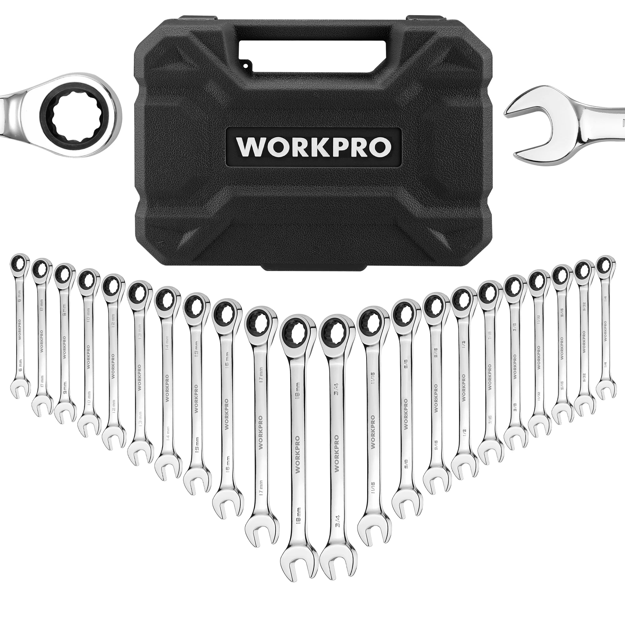 21pc Ratcheting Wrench Set  with Box ,