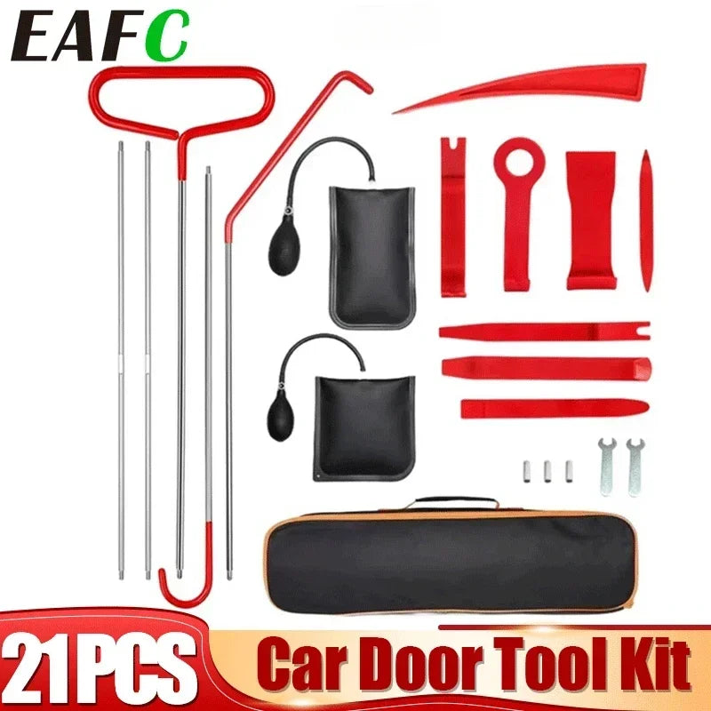 18Pc Car Window Door Emergency Open Key Lost Lock Out Unlock Air Wedge Bag Pump