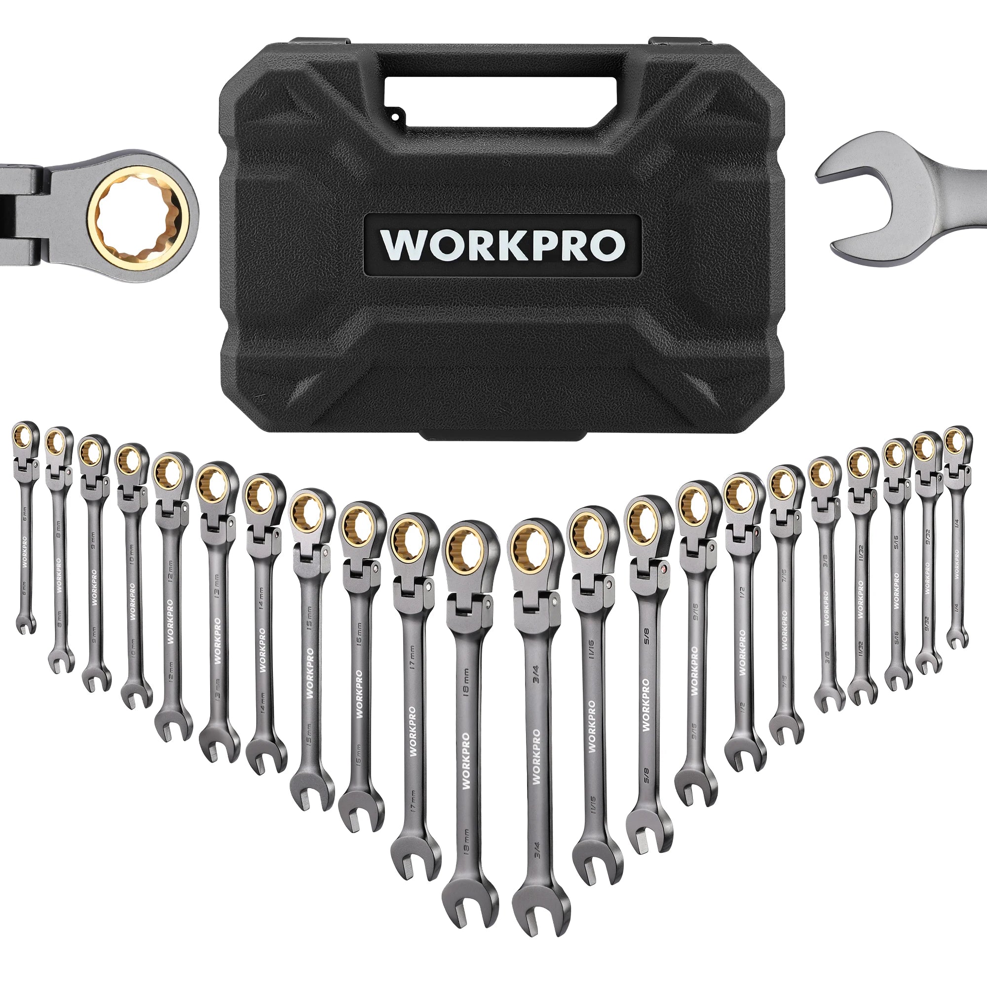 21pc Ratcheting Wrench Set  with Box ,