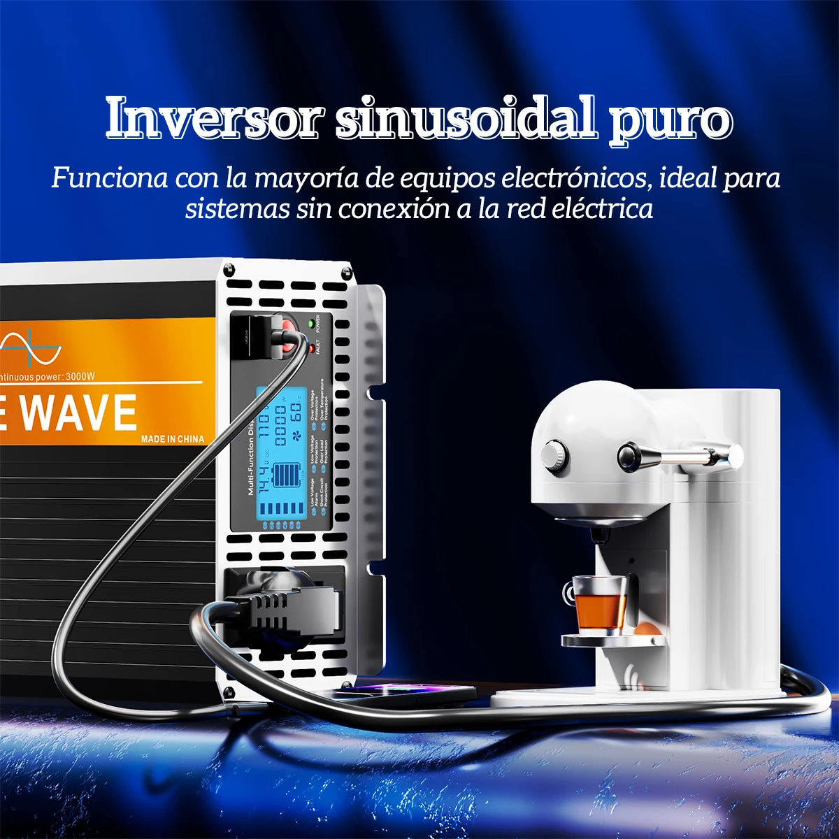2kw 3kw 4kw 5kw Pure Sine Wave Inverter DC 12V t o AC 110V LCD Display Wireless Remote Controller