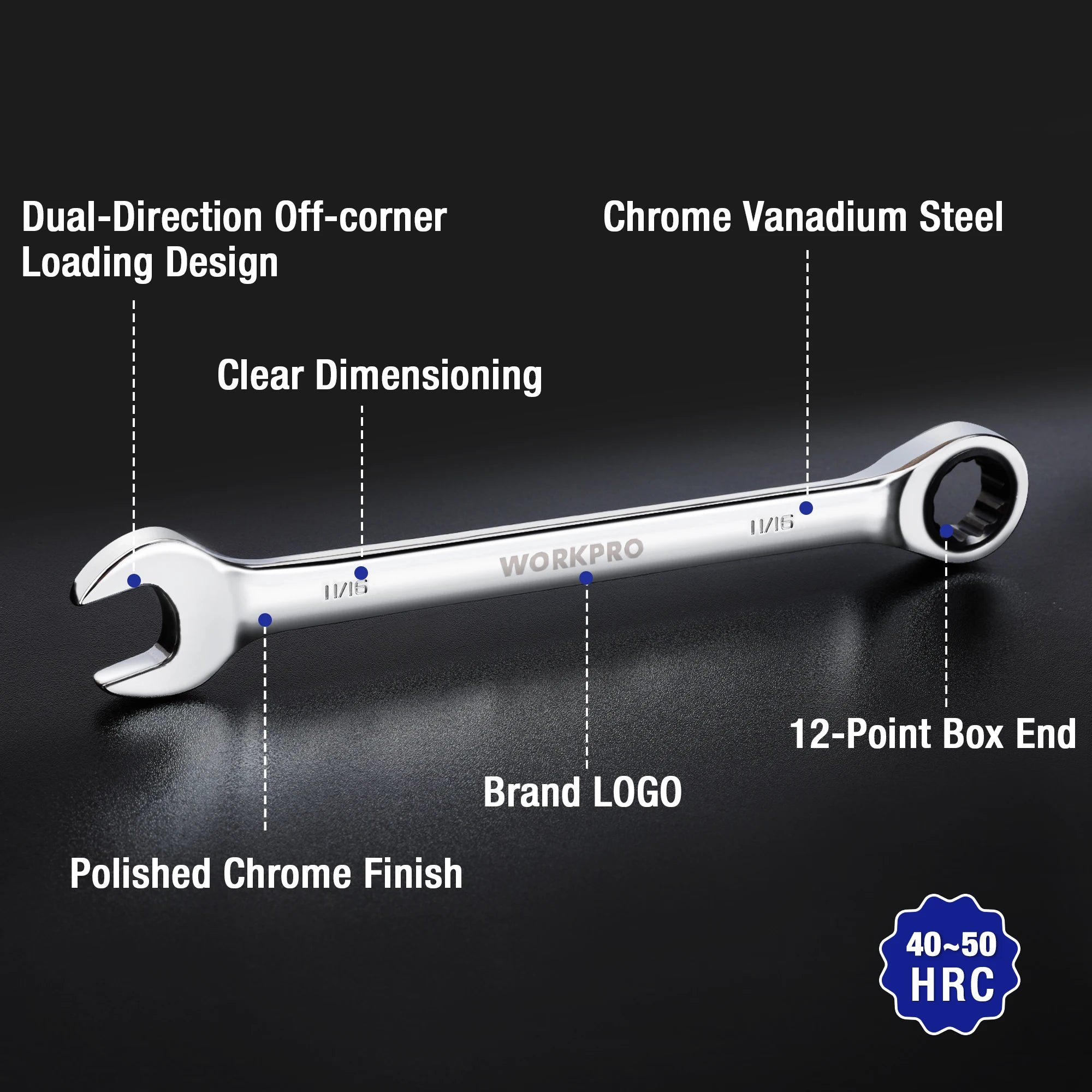 21pc Ratcheting Wrench Set  with Box ,