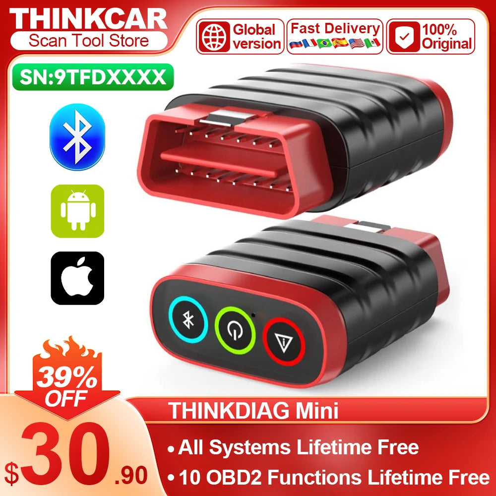 MINI OBD2 Scanner Diagnostic Tool OE Full System Car Scanner for iOS Android Fault Code Reader