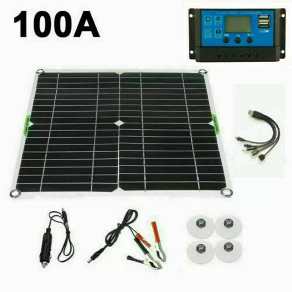 6000W Inverter and Solar Panel Kit 12V Battery Charger with 100A Controller Caravan Solar Power Generator