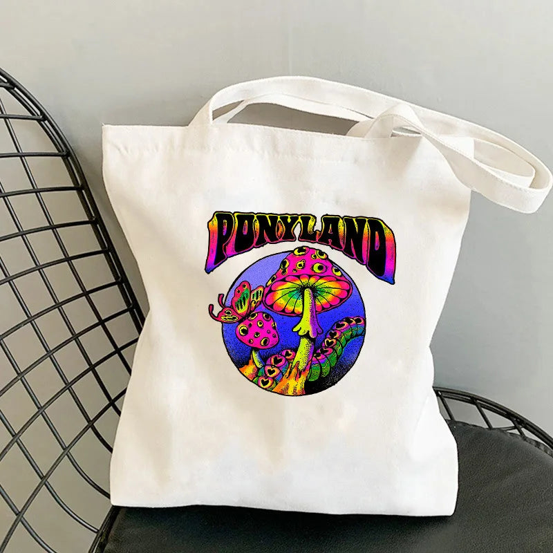 Bohemian Mushroom Herbology Canvas Tote Bag