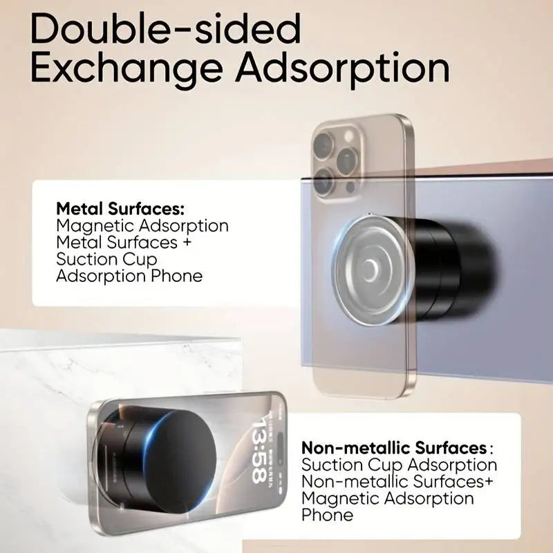Car Magnetic Phone Holder Adjustable Rotating Suction Cup