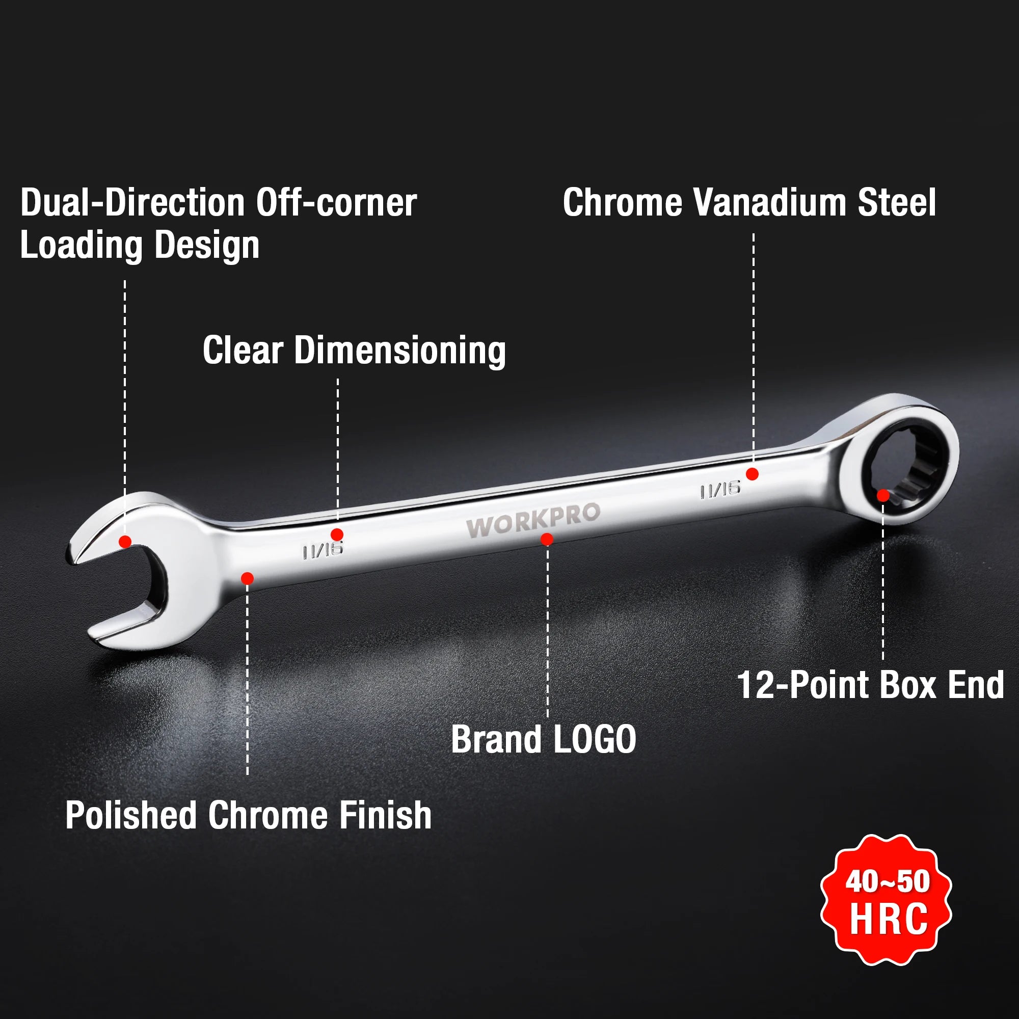 21pc Ratcheting Wrench Set  with Box ,