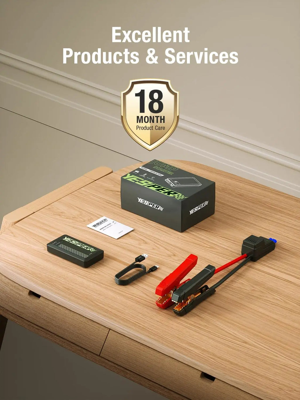 Mini Portable Jump Starter,1200A Starting device (up to 6.0L gas and 4.0L diesel engines)