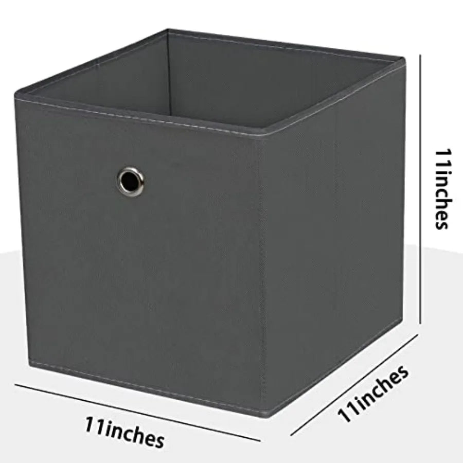 Foldable Storage Cubes Bins 11 Inch Cloth Storage Cube Fabric Storage Box Cubes Organizer Baskets with Dual Handles for Home Or
