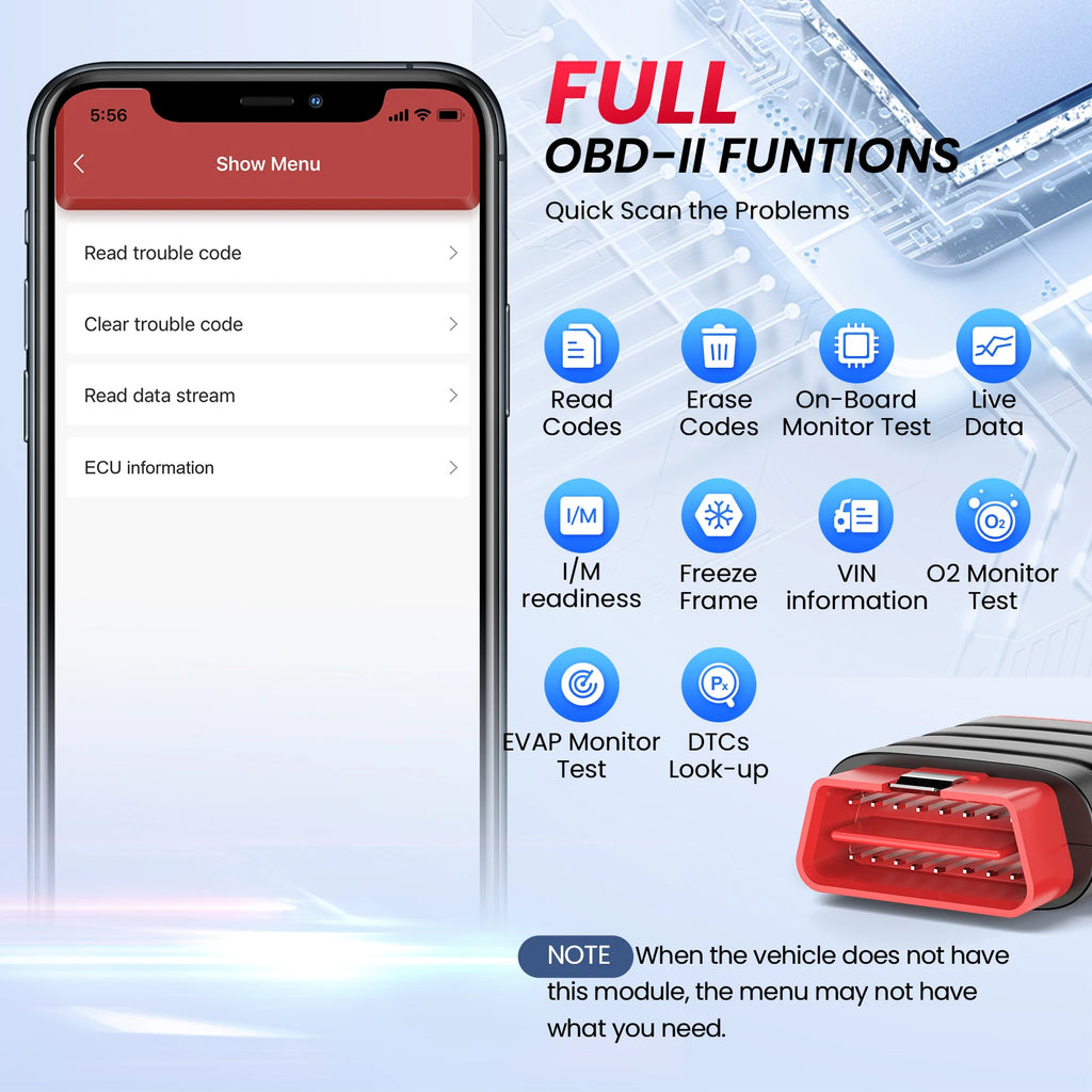 MINI OBD2 Scanner Diagnostic Tool OE Full System Car Scanner for iOS Android Fault Code Reader