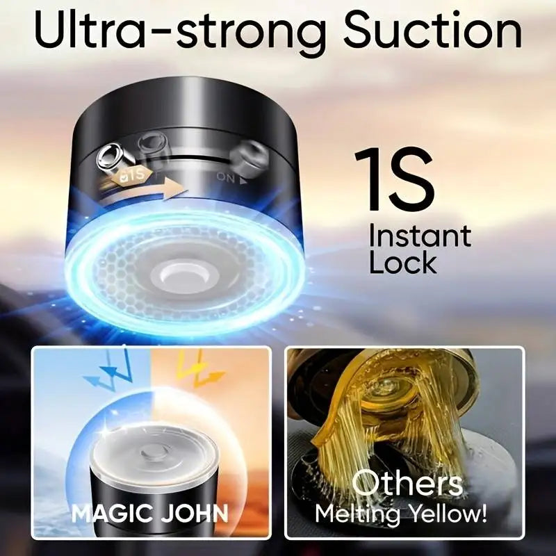 Car Magnetic Phone Holder Adjustable Rotating Suction Cup