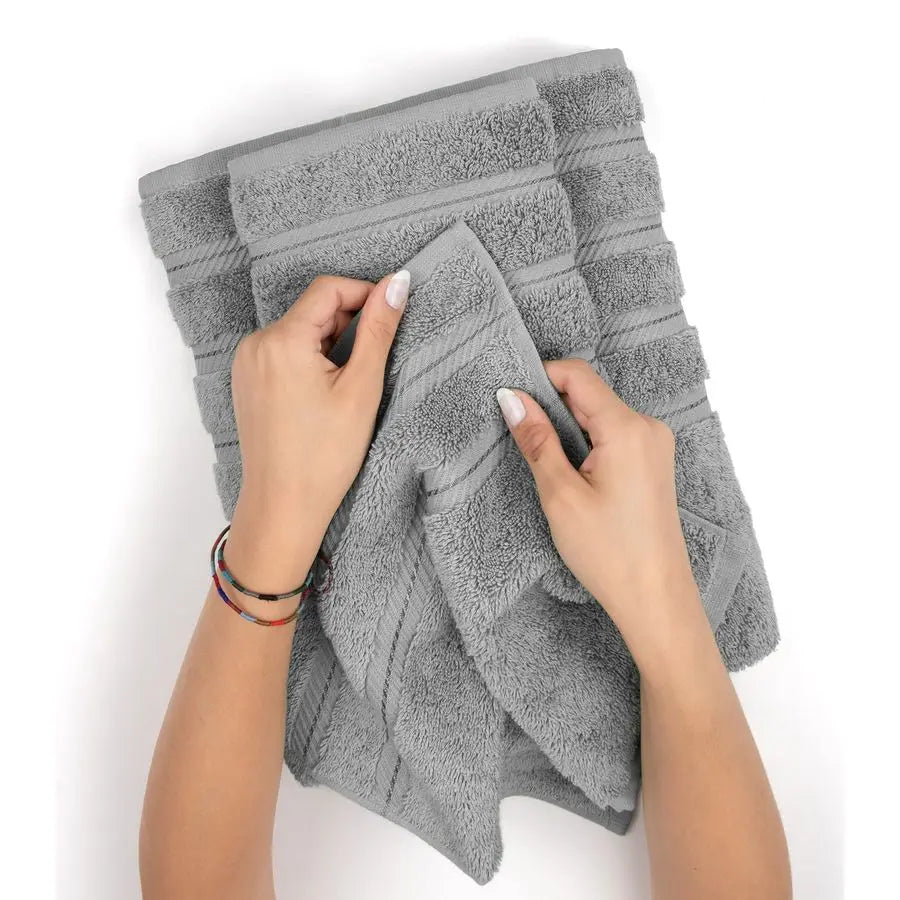 Luxury 6 Piece Towel Set, 2 Bath Towels 2 Hand Towel 2 Washcloths,