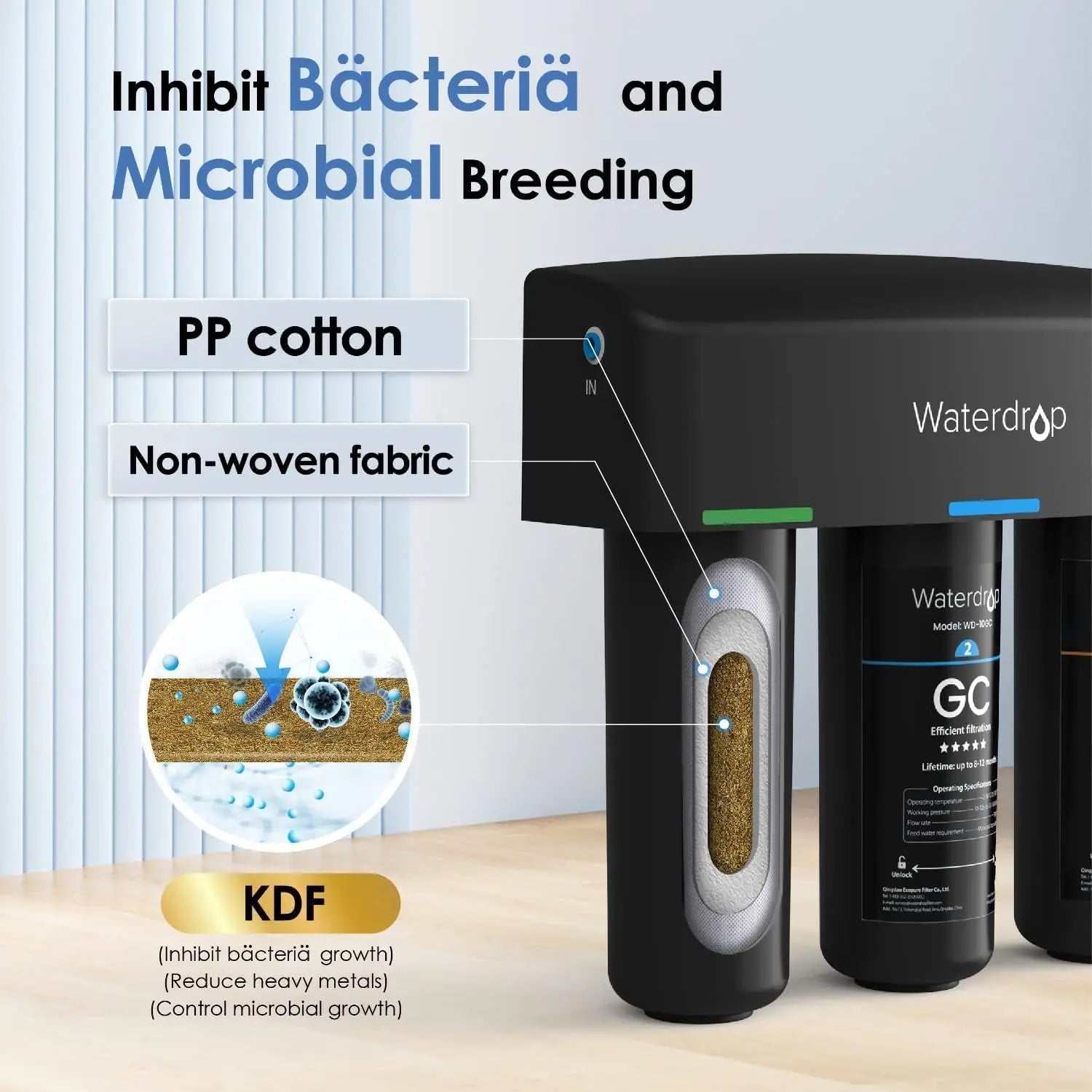 Waterdrop TSA 8 Layer Under Sink Water Filter System,