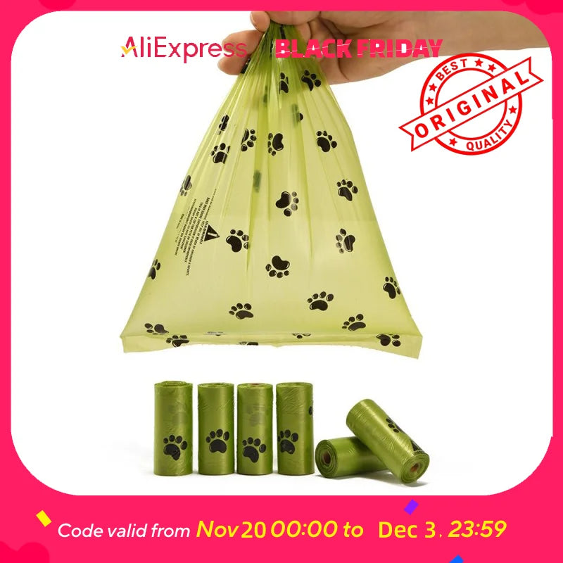 Eco-Friendly Pet Waste Bags - Scented, for Dogs & Cats, Poop Bag Dispenser Included