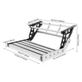 Folding RV Step, 44cm Manual RV Step with LED Light, Loading 150kg