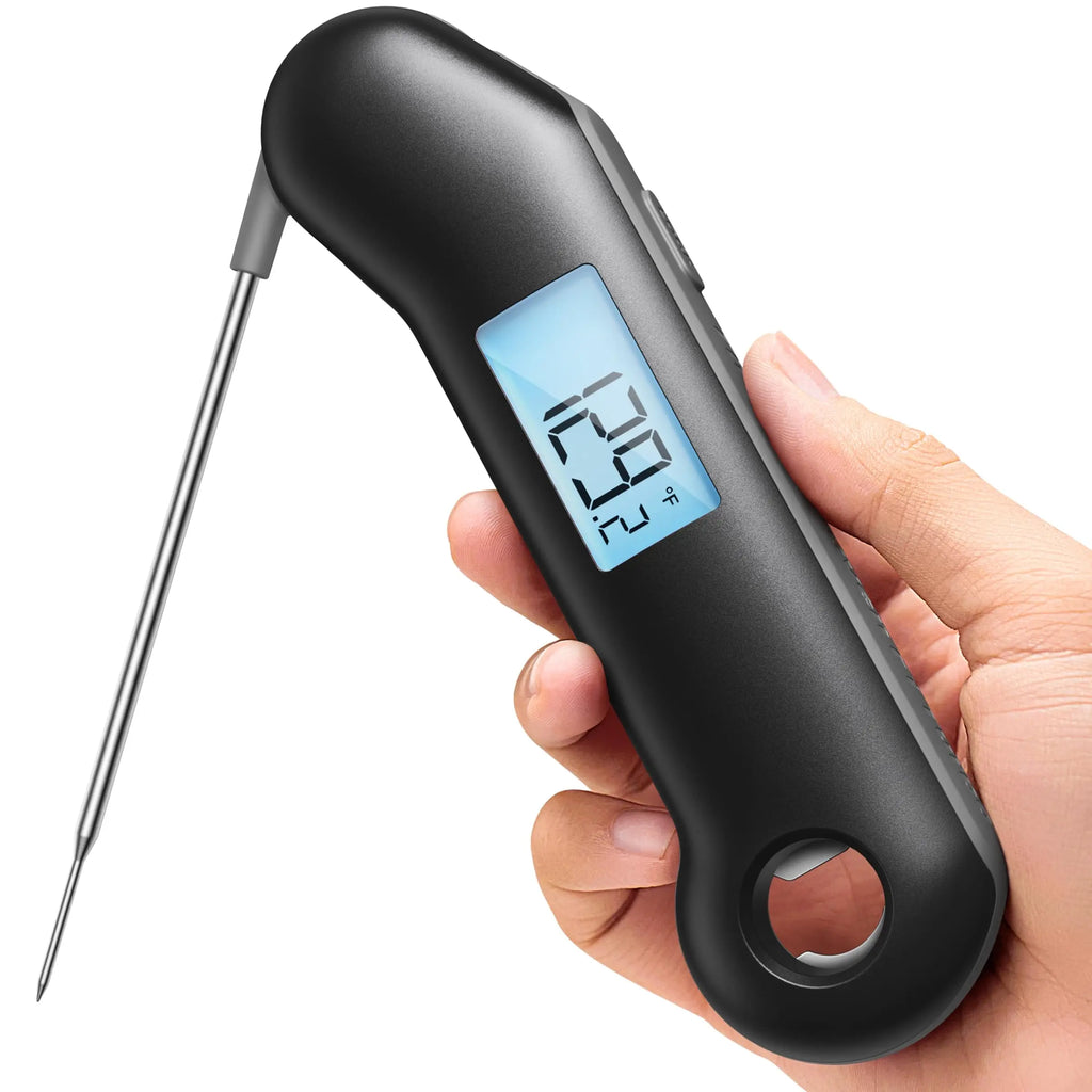 Waterproof Digital Meat Thermometer with Auto-Rotating Display, 0.5 Sec Instant Read f