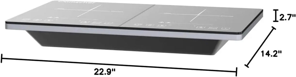 Double Induction Cooktop Induction 2 Burners, 1800W Sensor, drop in style